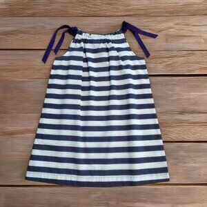 NWT Hanna Andersson Blue White Striped Pillowcase Dress - Size 110 (US 5)